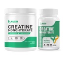 Creatine Monohydrate Powder 500 Grams & Creatine Κάψουλες, Pure Micronized Creatine Συμπληρώματα για την οικοδόμηση μυών, πριν & μετά την προπόνηση Creatine Powder, Non-GMO, Χωρίς γεύση