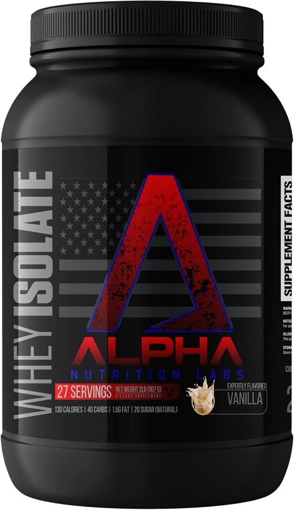 Whey Isolate Protein Powder - Βανίλια Γεύση, 28g πρωτεΐνης, πηγή πρωτεϊνών, χαμηλή υδατάνθρακες, κλασική ειδικότητα