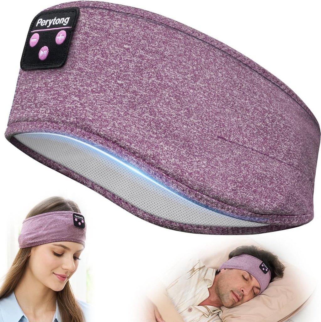 Perytong Sleep Headphones Bluetooth Headband, Headband Headphones for Sleeping, Running, Yoga, Fitness, Travel, Διαλογισμός, Κατάλληλο για Side Sleepers, Δώρο για Άνδρες Γυναίκες, Tech Gadgets
