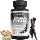 GeumHeuk Korean Black Panax Ginseng Κάψουλες 1000mg - 90 Vegan Κάψουλες Μη ΓΤΟ, Υψηλή Ginsenosides, Υψηλός ρυθμός απορρόφησης, Ενίσχυση της ασυλίας, Ψυχική Απόδοση, Σταμίνα & Ενέργεια, Άνδρες & Γυναίκες
