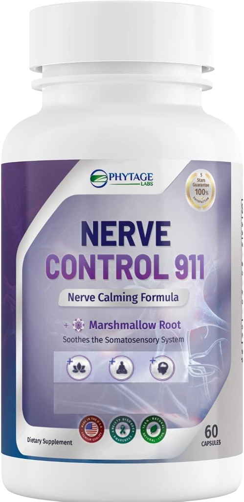 Nerve Control 911 - Natural Plant Based Nerve Health Supplement (60 Κάψουλες)