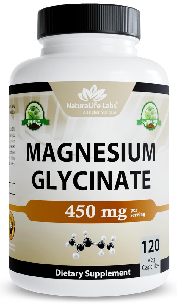 Γλυκινικό μαγνήσιο 450 mg ανά σερβίροντας – 120 κάψουλες Vegan (Μη ΓΤΟ, Χωρίς γλουτένη)