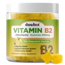 Βιταμίνη B2 Gummies με Μαγνήσιο- Ριβοφλαβίνη 400mg για Ημικρανία Ανακούφιση & Κεφαλαλγία, B2 Βιταμίνες Gummies για Ενήλικες & Παιδιά, Vegan, 60 Μασώμενα