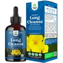 USDA Organic Mullein Drops for Lungs - Herbal Lung Detox & Cleanse with Marshmallow Root Extract & Plantain Leaf for αναπνευστική υγεία πνεύμονα - Mullein Leaf Timcture Drops for Breathing Support - 120ml