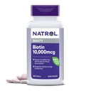 Natrol Biotin 10000mcg, συμπλήρωμα για υγιή μαλλιά, δέρμα και νύχια για όσους είναι χαμηλά στη βιοτίνη, συν την υποστήριξη του μεταβολισμού ενέργειας, 200 δισκία, έως 200 ημέρες προσφοράς