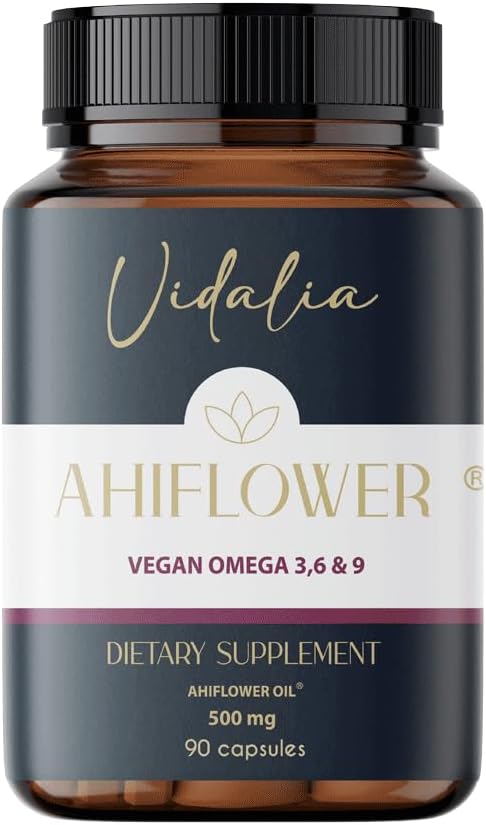 Λάδι Ahiflower Vegan Omega 3, 6 & 9. 90 Κάψουλες. 45 Υπηρεσίες. Εξαιρετική Βιώσιμη Πηγή. Βέγκαν 100%. ΟΧΙ Ψάρια