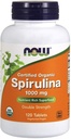 Τώρα Τρόφιμα - Πιστοποιημένα Βιολογικά, Spirulina, 1000 mg, 120 δισκία
