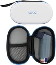 AGOZ Asthma Inhaler Medicine Τσάντα Ταξιδίου για παιδιά και ενήλικες - Προστατευτική Κάλυμμα για ιατρικούς σάκους με Zipper Κλείσιμο και Wrist Λουρί (Λευκό)