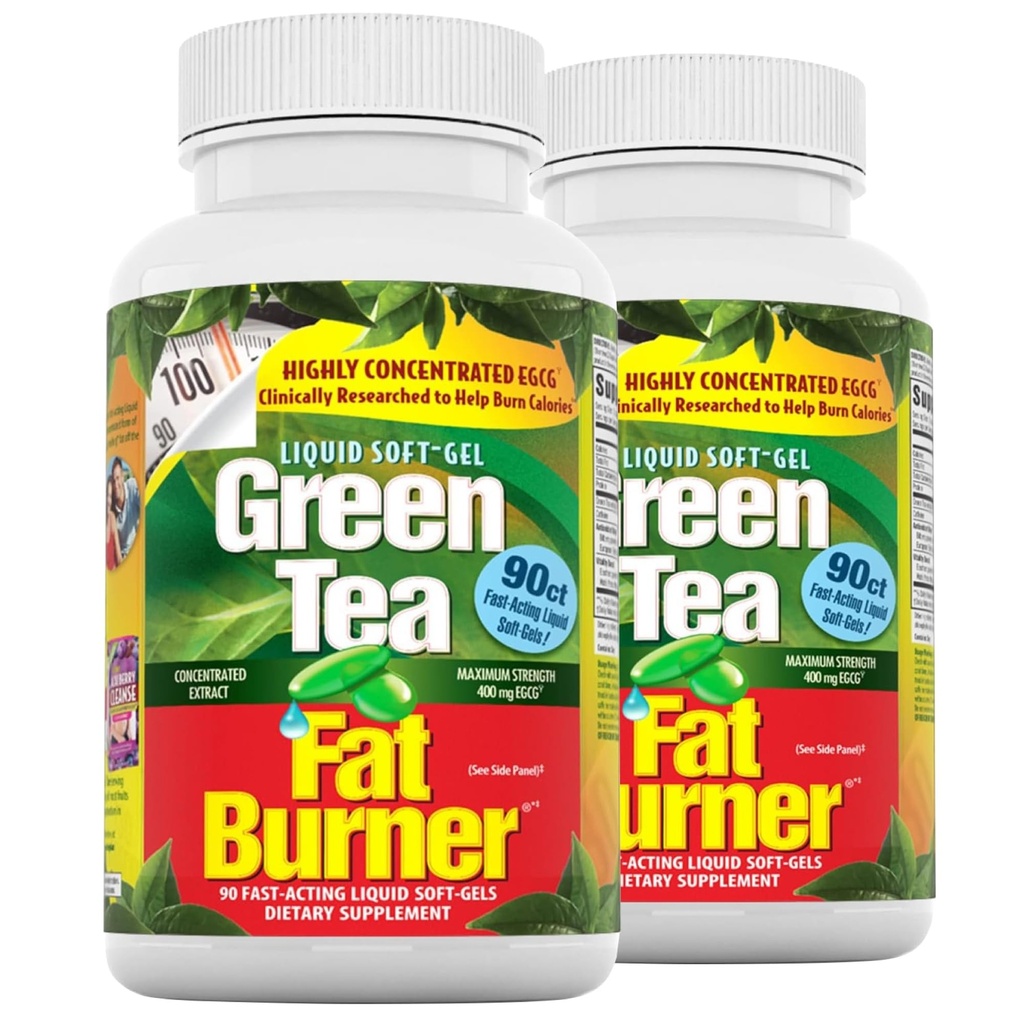 Εφαρμοσμένη Διατροφή Πράσινο Τσάι Fat Burner - 30 Liquid Soft-Gels, πακέτο των 2 - Αυξάνει θερμίδες καύση & προμήθειες Ισχυρό Αντιοξειδωτικά - 90 Σύνολο Υπηρεσίες