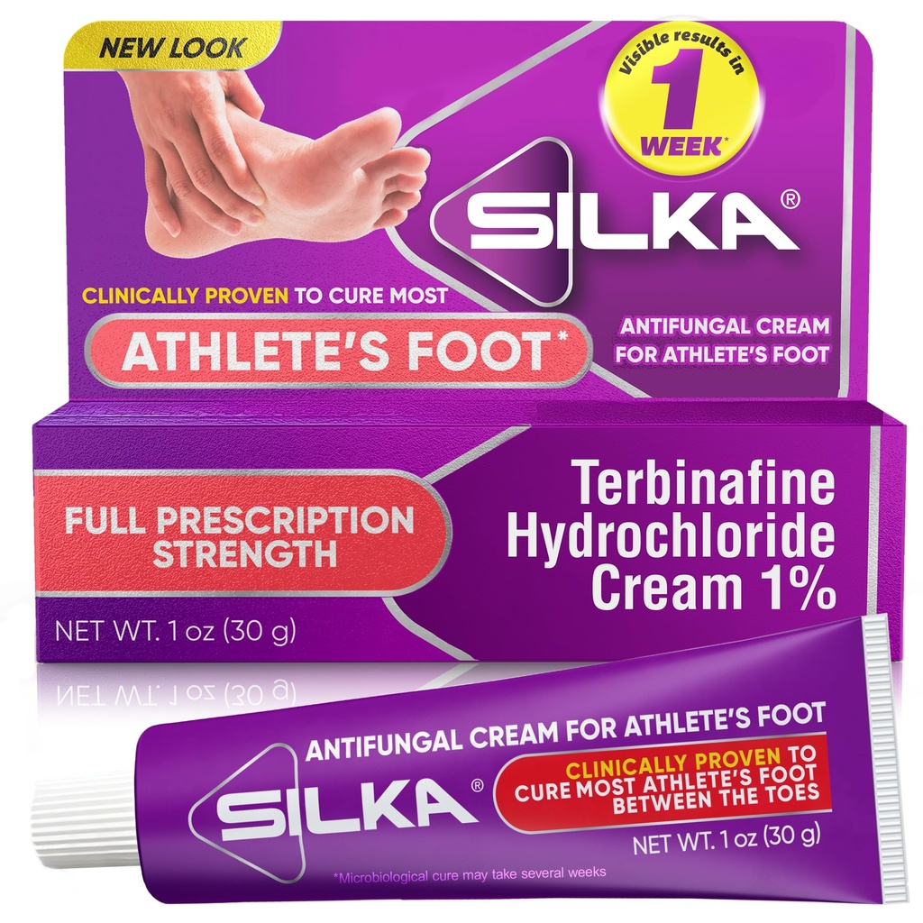 SILKA Anti-Fungal Cream, Κλινική Αντι-Fungus θεραπεία ποδιών, Jock Itch & Ringworm Remedy, μέγιστη δύναμη, γρήγορη δράση ανακούφιση από φαγούρα & καύση, 1 Oz