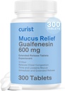 Curist Guaifenesin 600 mg δισκία παρατεταμένης αποδέσμευσης (300 δισκία χωρίς χρωστική) - Reventorant Mucus Relief, Generic Guaifenesin 600 mg, (Bulk Pack)
