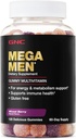 GNC Mega Men Πολυβιταμίνη Gummy, Ενέργεια, Μεταβολισμός, & Ανοσολογική Υποστήριξη, Μικτό μούρο, 120 κόμης