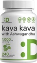 Συμπλήρωμα προσφοράς Kava Kava Kava 750mg ανά υπηρεσία, 240 κάψουλες, 4 μήνες προσφοράς – εκχύλισμα ρίζας Kava Kava με σκόνη ρίζας Ashwagandha – μη ΓΤΟ
