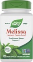 Nature's Way Melissa Lemon Balm Leaf, Traditional Sleep Support*, Melatonin Free, 1500 mg ανά 3-Capsule Serving, Μη-GMO Project Επαληθευμένο, 100 Vegan Κάψουλες (Packing May Vary)