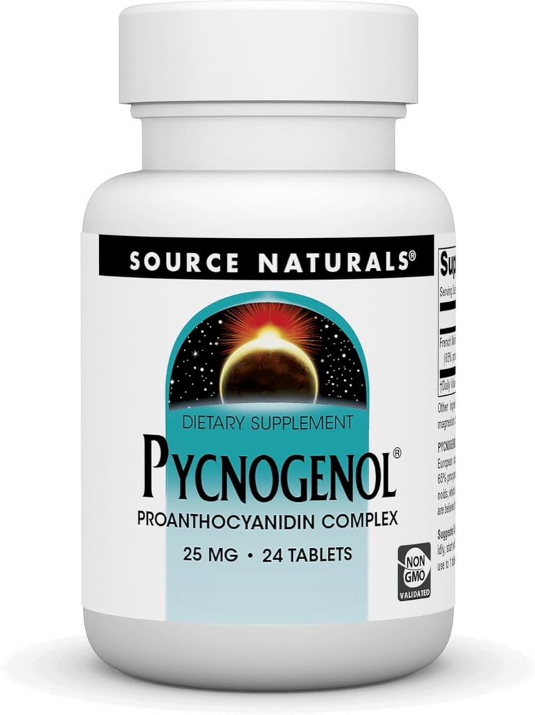 ΠΗΓΕΣ NATURALS Pycnogenol 25 Mg Tablet, 24 Count