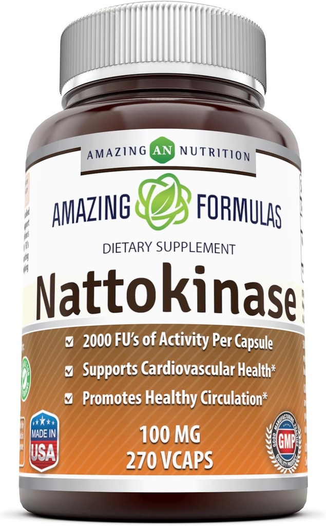 Amazing Formulas Nattokinase Dietary Supplement 100 mg Veggie Capses Supplement 