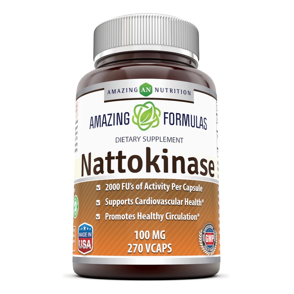 Amazing Formulas Nattokinase Dietary Supplement 100 mg Veggie Capses Supplement 