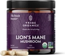 TRIBE ORGANICS Lion’s Mane Supplement 1000mg Mushroom Extract Powder - ανοσοποιητικό σύστημα Booster & Brain Nootropic για Εστίαση και Μνήμη 