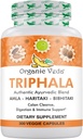 Organic Veda Triphala Powder 300 Κάψουλες, 1000mg - Organic Triphala Supplement for Colon Cleanse, Immune, Gut & Digestion Health - Whole Green Antioxidants Amla, Haritaki & Bibhitaki - Vegan Pills