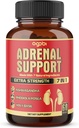 agobi 7in1 Συμπλήρωμα υποστήριξης Adrenal - Ισοδύναμο με συμπυκνωμένο Ashwagandha, Panax Ginseng, Rhodiola Rosea & More - 60 κάψουλες 2 μήνες για ισορροπία σώματος