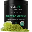 SEALFIT ElectroGreens - USDA Organic Greens Superfood + Electrolytes Powder. 25+ Superfoods for Energy and Hydration. Super Green Juice και Ηλεκτρολύτης σκόνη Εμπνευσμένη από πρώην ναυτικό σφραγίδα Mark Divine
