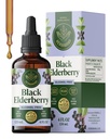 HERBAMAMA Black Elderberry Drops - Vegan Elderberry Liquid Extract for Immune Support - Μη ΓΤΟ, Αλκοόλ & Ζάχαρη Δωρεάν συμπλήρωμα ασυλίας, 42-Day Supply