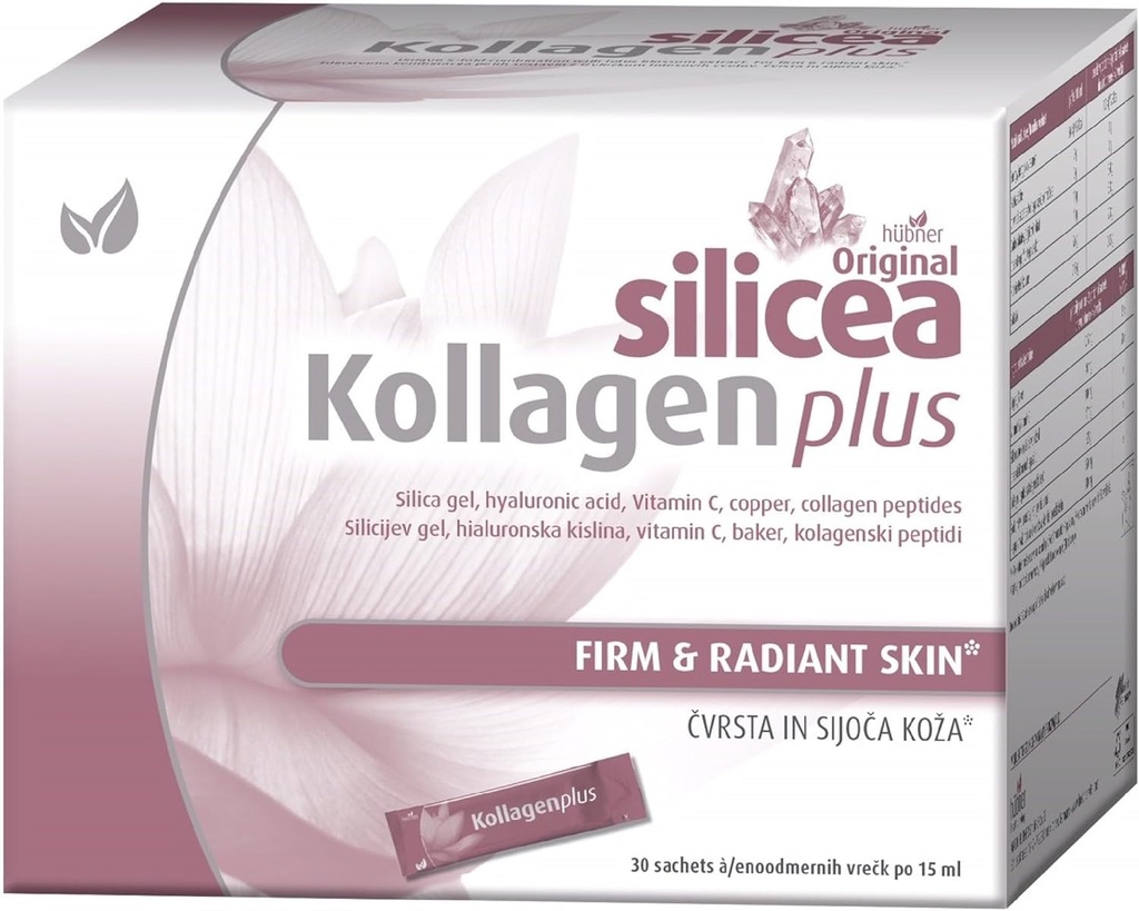 Hubner Original Silicea Kollagen Plus, Collagen Peptide Blend Dietary Supplement, 15ml Συσκευασία μιας δόσης, 30-Pack
