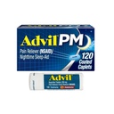 Advil PM Pain Reliever and Nighttime Sleep Aid, Ibuprofen for Pain Relief and Diphenhydramine Citrate for a Sleep Aid - 120 Coated Caplets and Pain Reliever and Fever Reucer, 10 Count Tablets