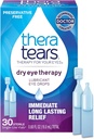TheraTears Θεραπεία με ξηρό μάτι Λιπαντικές σταγόνες ματιών για ξηρά μάτια, συντηρητικές δωρεάν σταγόνες ματιών, 30 φιαλίδια μιας χρήσης