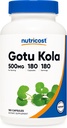 Nutricost Gotu Kola 500 MG, 180 κάψουλες - κάψουλες χορτοφάγων, χωρίς γλουτένη, μη ΓΤΟ