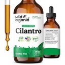 Βάμμα Άγρια & Βιολογικό Cilantro - Βότανο Detox σταγόνες με εκχύλισμα Cilantro - Υγρό Coriander Leaf Συμπλήρωμα - Vegan, Ζάχαρη & Αλκοόλ-ελεύθερο - 4 fl oz