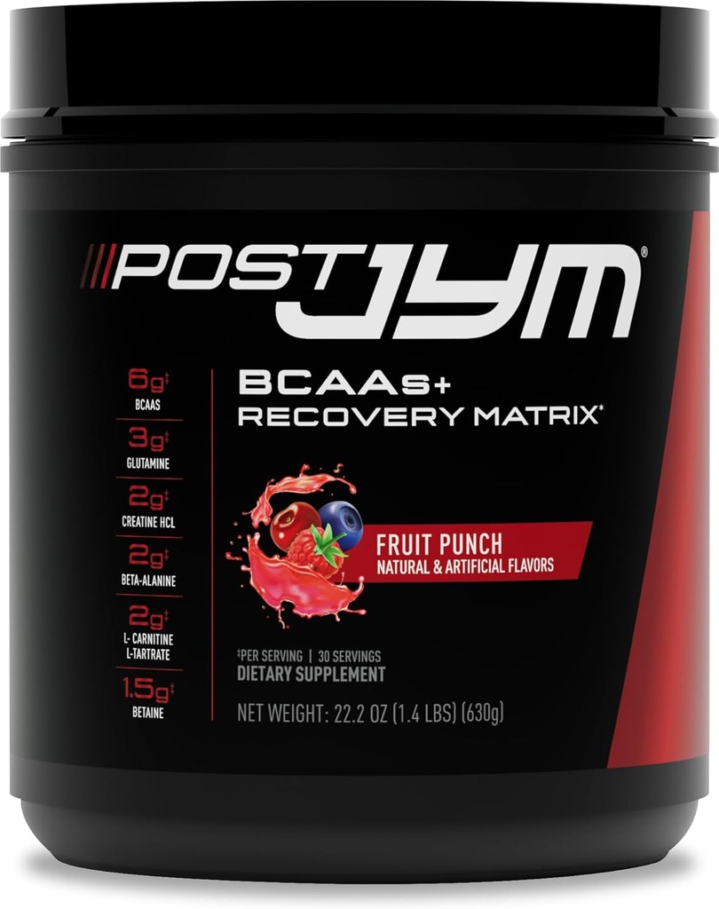 Post JYM Active Matrix - Post-Workout with BCAA's, Glutamine, Creatine HCL, Beta-Alanine, and More JYM Supplement Science Fruit Punch, 30 Servings