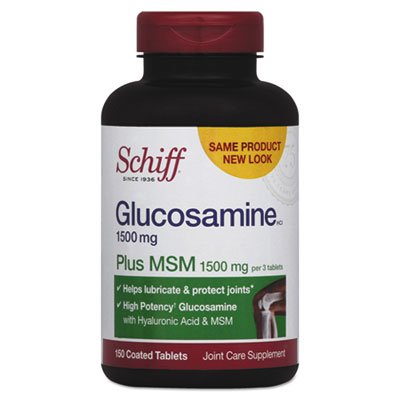 Schiff Glucosamine 1500mg Plus MSM 1500mg και Υαλουρονικό οξύ, 150 δισκία - Κοινό συμπλήρωμα