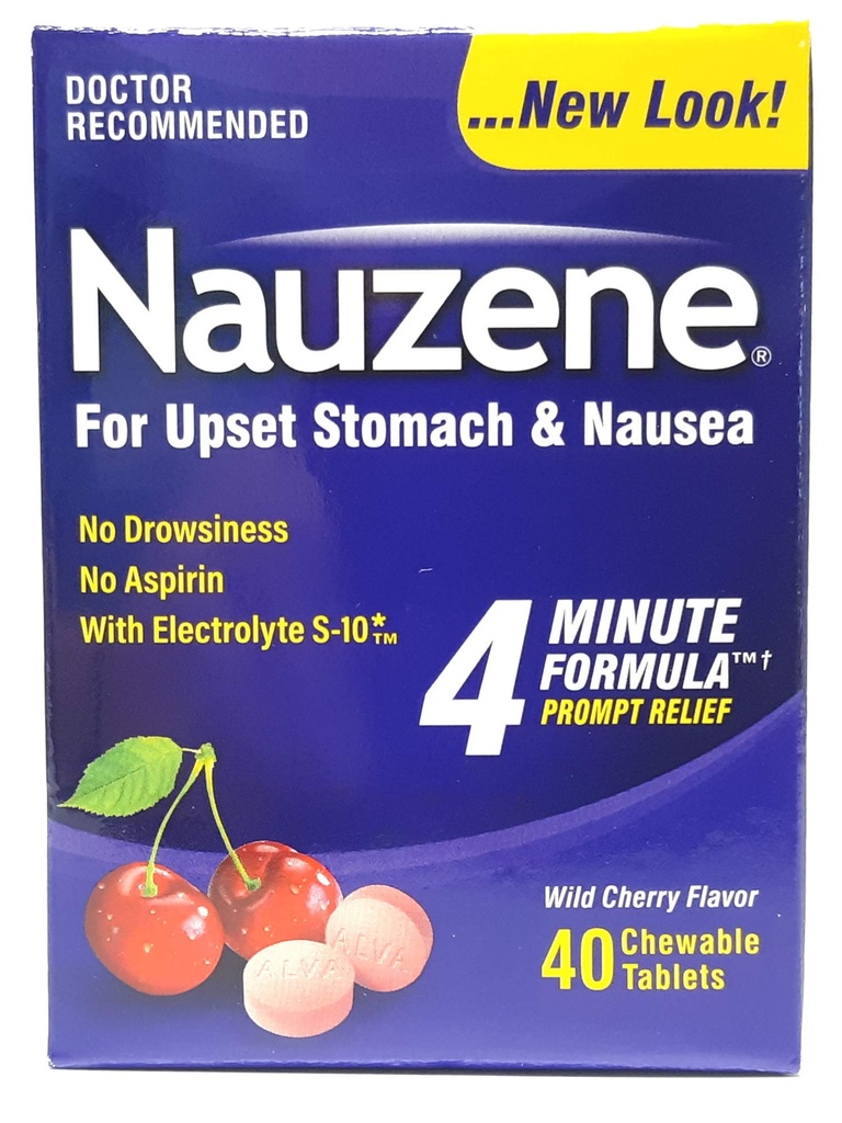Nauzene Chew Tabs Μέγεθος 40ct - Συσκευασία του 1