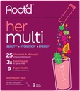 Root'd Multivitamin Powder for Women - 25 Βιταμίνες & Ορυκτά με 3X Electrolytes, 9 Βιολογικά Superfoods, Probiotics & Enzymes, Sugar-Free Multivitamin & Hydration 