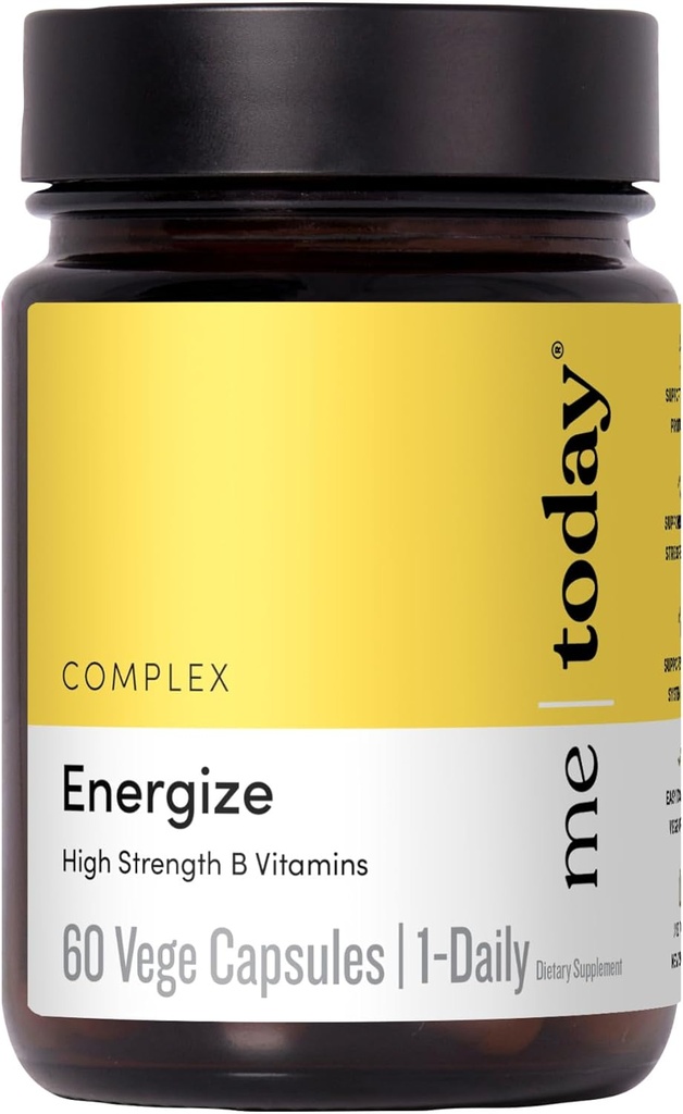 Energie Supplement Super B Vitamin B Complex για άνδρες & γυναίκες - B6, B12 με βιταμίνη C, ψευδάργυρο, Ashwagandha και Siberian Ginseng - Ενέργεια και ανοσοποιητική υποστήριξη - Vegan, 60 εξυπηρετήσεις