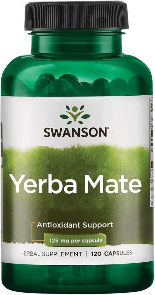 Swanson Yerba Mate (4:1) Υποστήριξη ενεργειακής ζωτικότητας 125 Milligrams 120 Κάψουλες