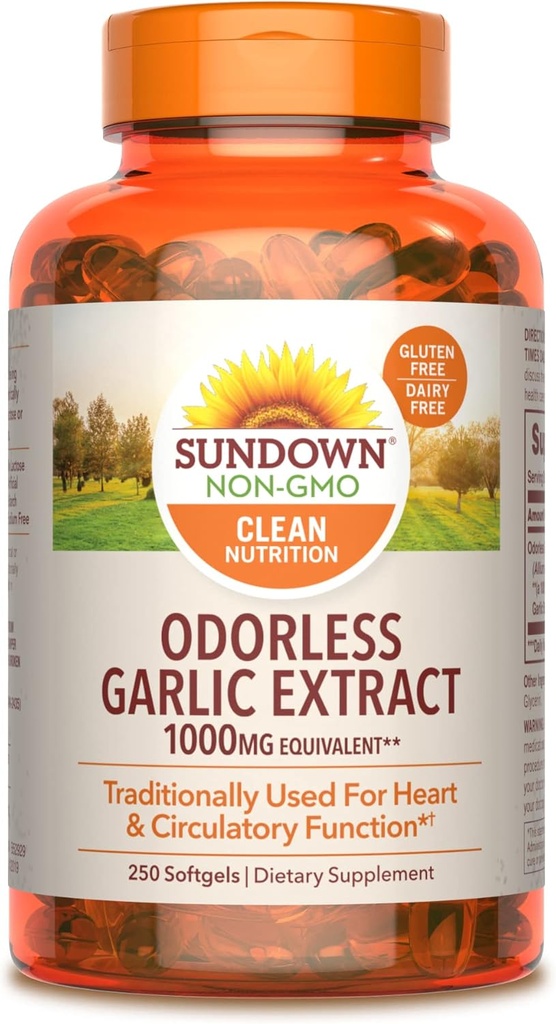 Συμπλήρωμα σκόρδου Sundown, 250 Softgels