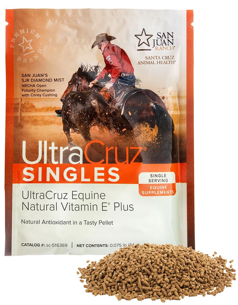 UltraCruz - sc-516417 Equine Natural Vitamin E Plus συμπλήρωμα για τα άλογα, 60 Single Servings, Pellet (30 Day Supply)