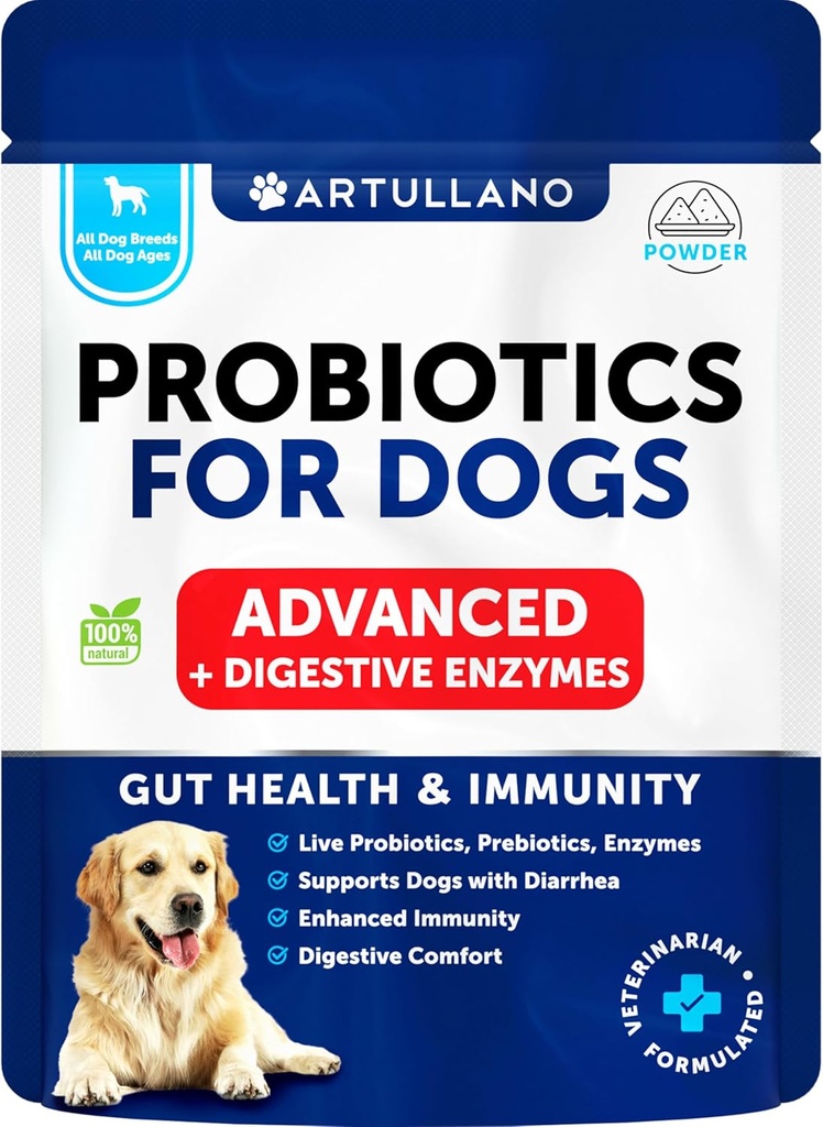 Probiotics for Dogs - Υποστηρίξτε την υγεία των ορνίθων, Ichy δέρμα, Αλλεργίες, Ανοσία, Ισορροπία ζύμης - Προβιοτικά σκύλου και Digestive Ένζυμα - 30 Sticks