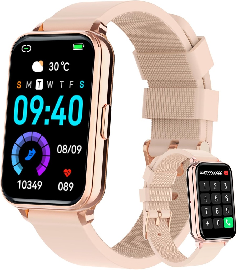 Smart Watch Fitness Tracker Make/Answer Καλεί για γυναίκες άνδρες με καρδιακό ρυθμό Oxygen Sleep Monitor Αθλητικές λειτουργίες Step Calorie Counter IP68 Αδιάβροχη για Android τηλέφωνα και iPhone