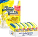 Nana Flakes 100% Pure Banana Flakes Medical Food Powder - Μείωση της πρόσληψης λίπους & Φυσική θεραπεία για Διάρροια & Έγκαυμα καρδιάς - Μεγάλη Πηγή Πρωτεΐνης & Ίνες (100 Single-Serve Packs)