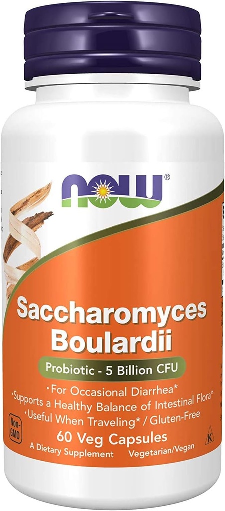 Now Foods Saccharomyces Boulardii Veg Capsules, 120 Count