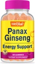 WellYeah Panax Ginseng Gummies - 96mg εκχυλίσματος ρίζας Panax Ginseng ανά υπηρεσία - Μη ΓΤΟ, Φυσικές Γεύσεις, Vegan, Χωρίς γλουτένη, Χωρίς καρυδιά - 60 Count