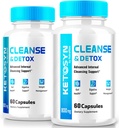 (2 Πακέτο) Ketosyn Cleanse & Detox κάψουλες, χάπια Ketosyn για προηγμένη απώλεια βάρους, μέγιστη δύναμη συμπλήρωμα υποστήριξης Keto Blend, Keto Syn Εσωτερικού Καθαρισμού Pastillas Κριτικές (120 κάψουλες)
