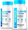 (2 Πακέτο) Ketosyn Cleanse & Detox κάψουλες, χάπια Ketosyn για προηγμένη απώλεια βάρους, μέγιστη δύναμη συμπλήρωμα υποστήριξης Keto Blend, Keto Syn Εσωτερικού Καθαρισμού Pastillas Κριτικές (120 κάψουλες)