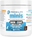 Nootie Progility Mini Skin & Coat συμπλήρωμα για μικρά σκυλιά, Fish Oil υποστηρίζει υγιή δέρμα & παλτό, 60 μαλακά μάσημα ανά εμπορευματοκιβώτιο