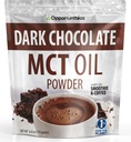 Opportuniteas MCT Oil Powder, Keto Creamer for Coffee, Drinks&Smoothies, Low Carb Keto Friendly, Boost Energy&Mental Focus, Supplement for Ketogenic Diet, Gluten Free&Non-GMO, Dark Chocolate 6 oz