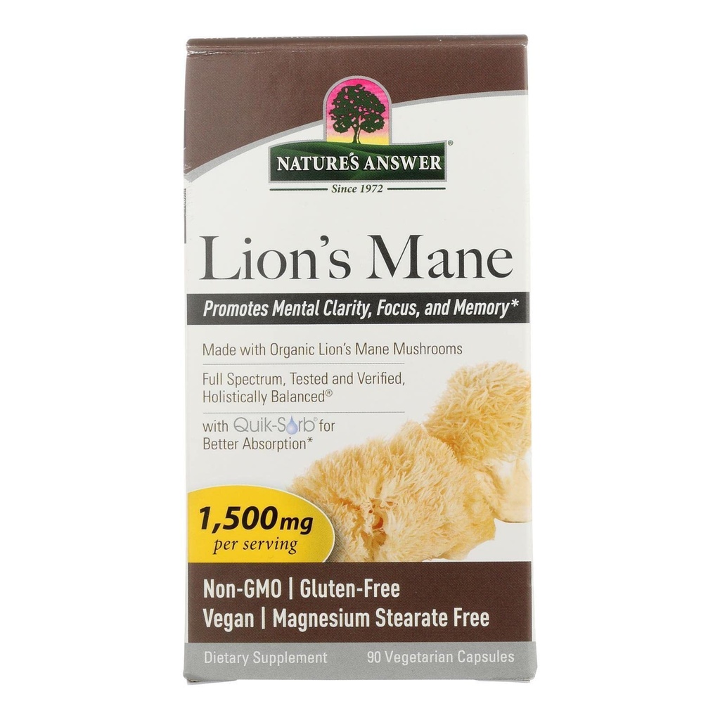 Lions Mane Mushroom Powder Capses (1500mg  Αμιγής Mane Mushroom Memory & Ενεργειακά Χάπια