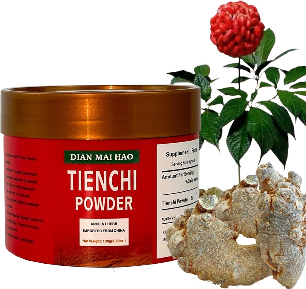 100g (3, 5oz) 三七粉100% καθαρή σκόνη Tienchi Pseudoginseng Notoginseng σκόνη Tienchi Ginseng σκόνη 